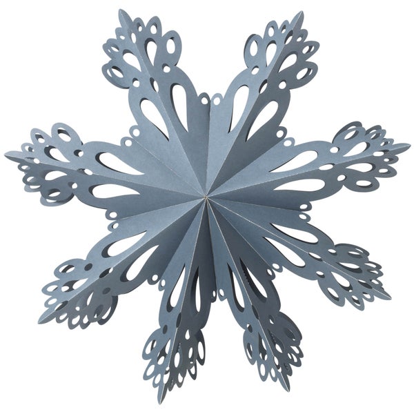 Broste Copenhagen Paper Snowflake Christmas Decoration - Large - Orion Blue