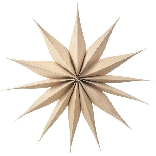 Broste Copenhagen Wooden Star Venok Decoration - Large - Natural