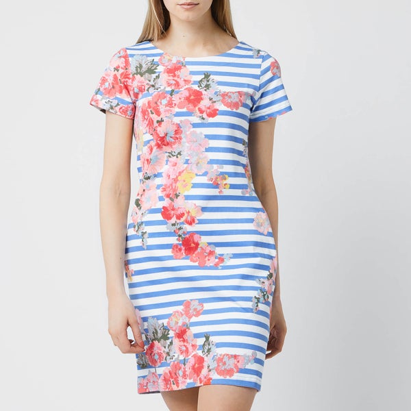 Joules Women's Ottie Jersey Mix Dress - Blue Stripe Floral