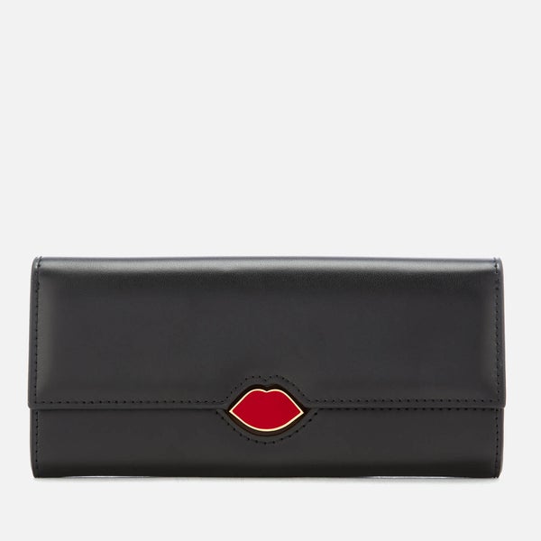 Lulu Guinness Women's Lips Cora Wallet - Black