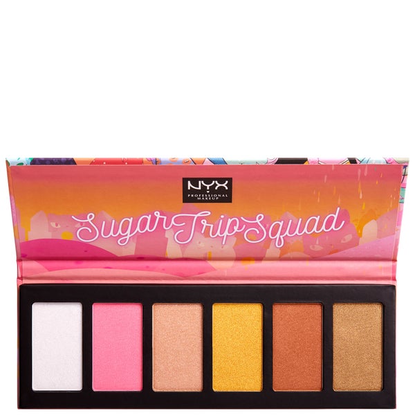 Paleta de iluminadores Sugar Trip Squad Highlighting Palette de NYX Professional Makeup