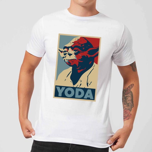 T-Shirt Homme Poster Yoda Star Wars Classic - Blanc