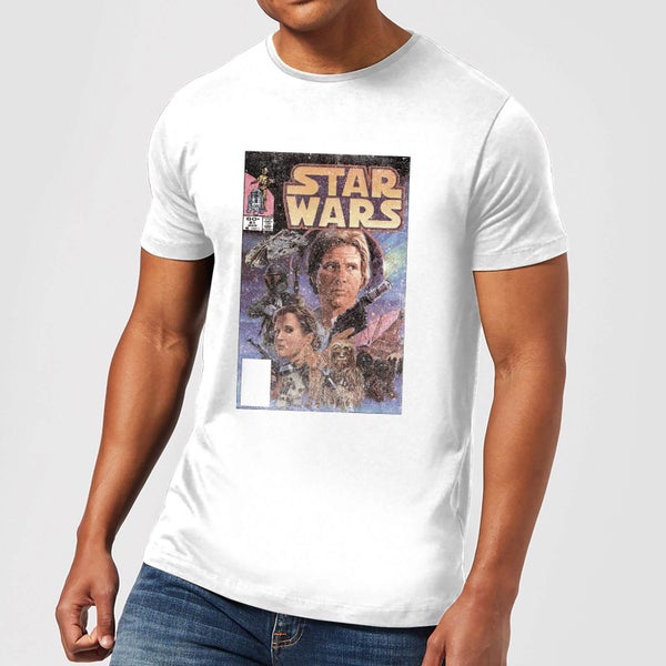 T-Shirt Homme Couverture Comics Star Wars Classic - Blanc