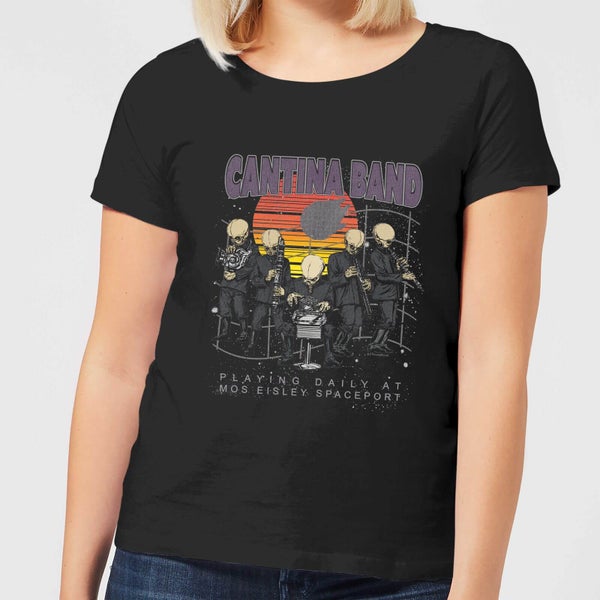 T-Shirt Femme Cantina Band At Spaceport Star Wars Classic - Noir