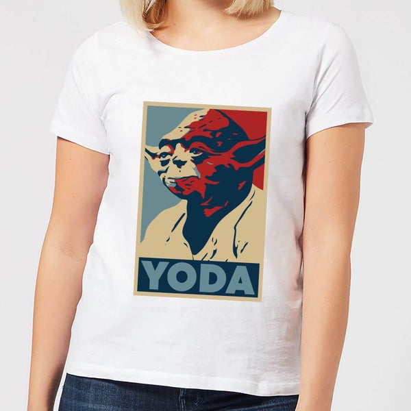 T-Shirt Femme Poster Yoda Star Wars Classic - Blanc
