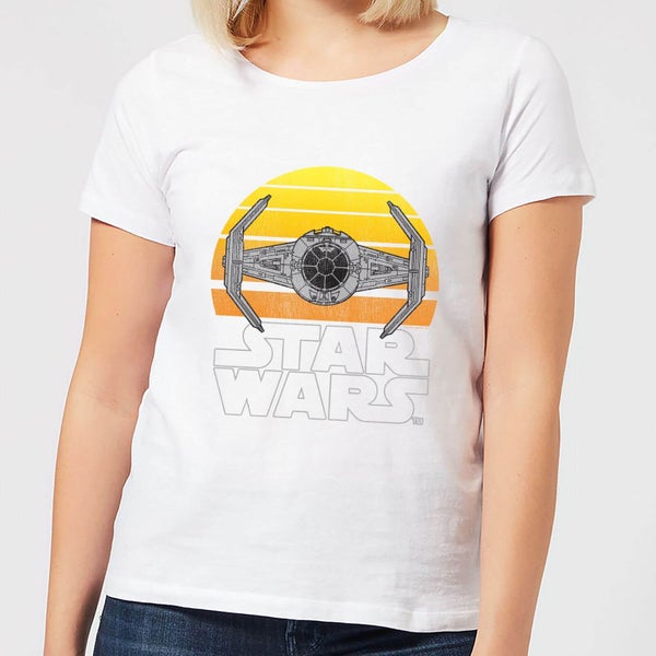 Star Wars Classic Star Wars Sunset Tie Damen T-Shirt - Weiß