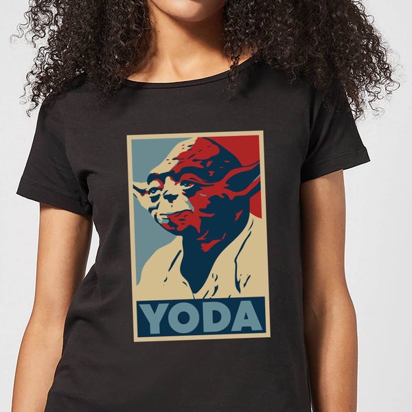 T-Shirt Femme Poster Yoda Star Wars Classic - Noir