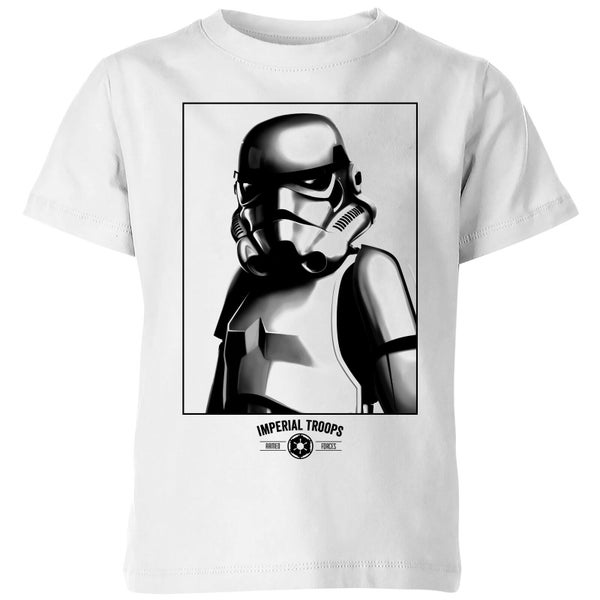 T-Shirt Enfant Imperial Troops Star Wars Classic - Blanc