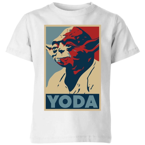 Camiseta Star Wars Yoda Póster - Niño - Blanco