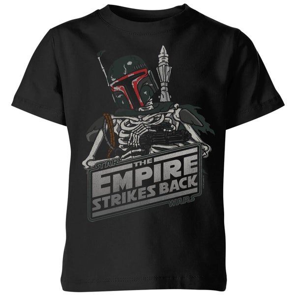 T-Shirt Enfant Boba Fett Skeleton Star Wars Classic - Noir