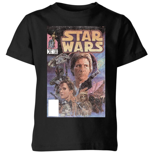 Star Wars Classic Comic Book Cover Kids' T-Shirt - Black
