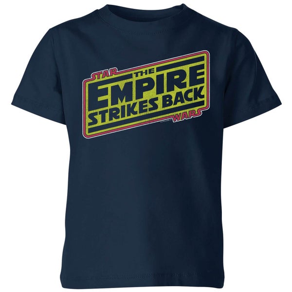 T-Shirt Enfant Empire Strikes Back Logo Star Wars Classic - Bleu Marine