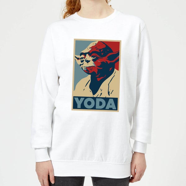 Sweat Femme Poster Yoda Star Wars Classic - Blanc