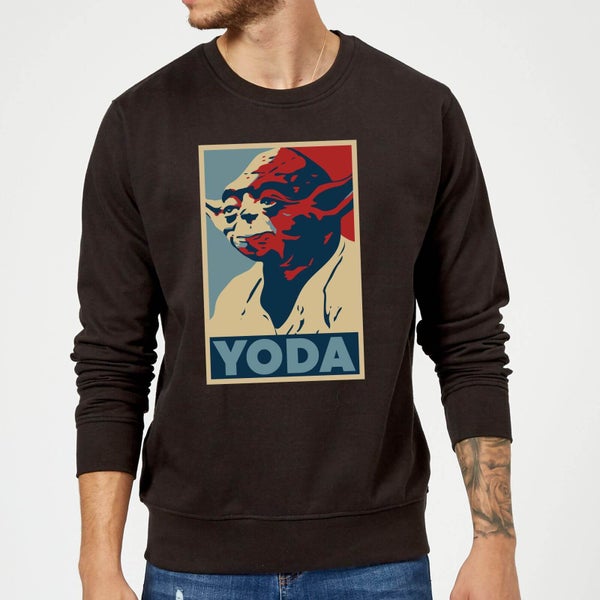 Sweat Homme Poster Yoda Star Wars Classic - Noir
