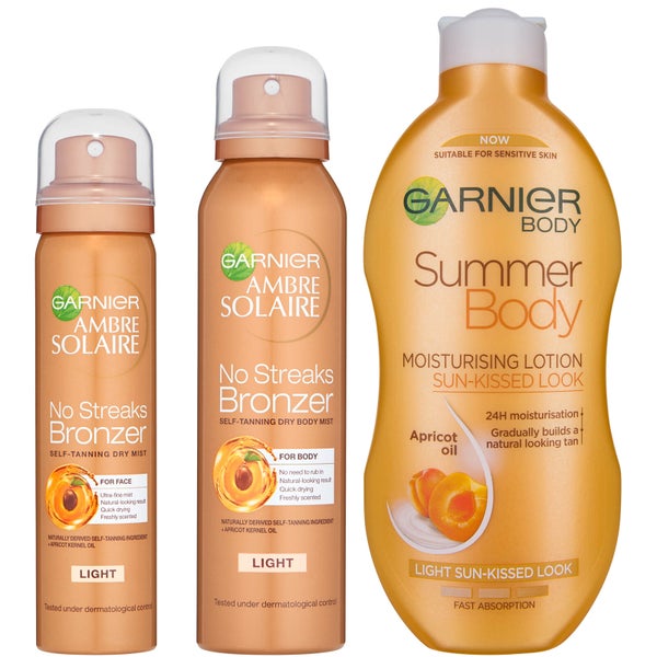Garnier Ambre Solaire Summer Body & No Streaks Bronzer Self Tan Kit