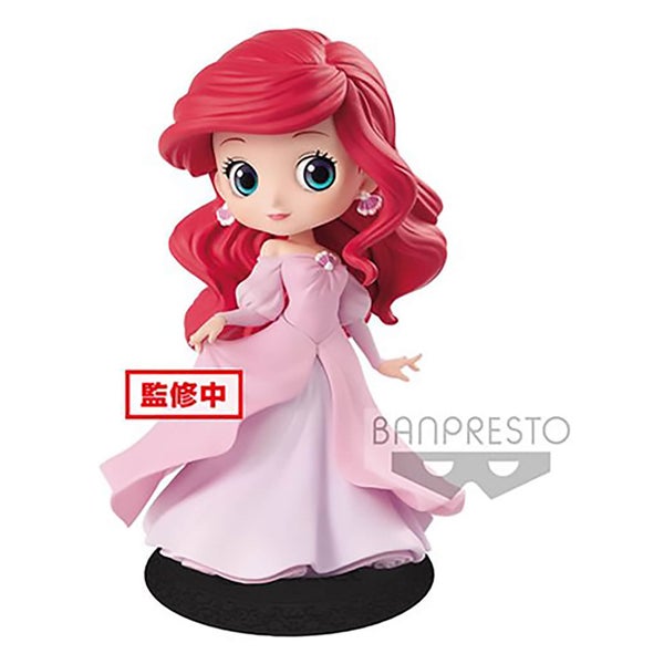Banpresto Q Posket Disney De kleine zeemeermin Ariël prinsessenfiguur (roze jurk, 14 cm)