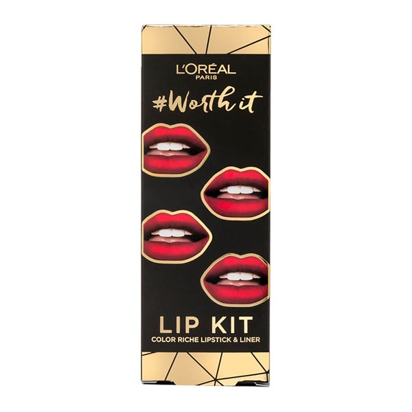 L'Oréal Paris Worth It Red Lipstick and Liner Lip Kit (Worth £13.98)