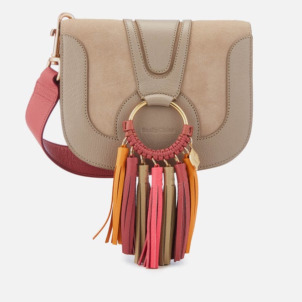 See By Chloé Women's Hana Cross Body Bag with Contrast Tassel - Motty Grey