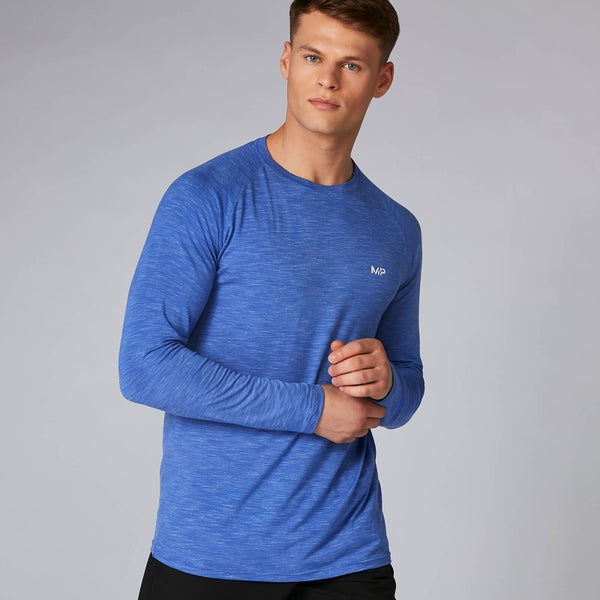 Performance Langarm T-Shirt - ultra blue marl