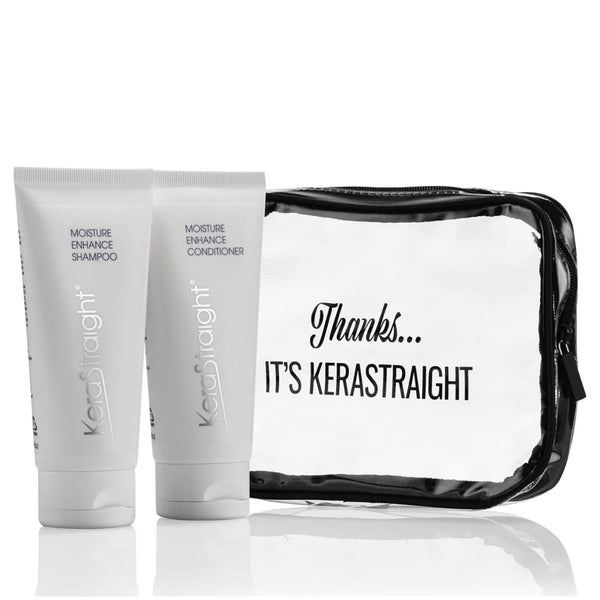 KeraStraight Moisture Enhance shampoo/balsamo idratante con pochette da viaggio