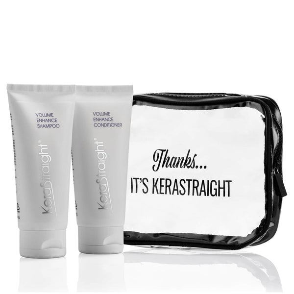 KeraStraight Volume Enhance shampoo/balsamo idratante con pochette da viaggio