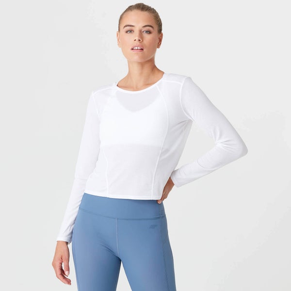 Dry-Tech Long Sleeve T-Shirt - White - XS