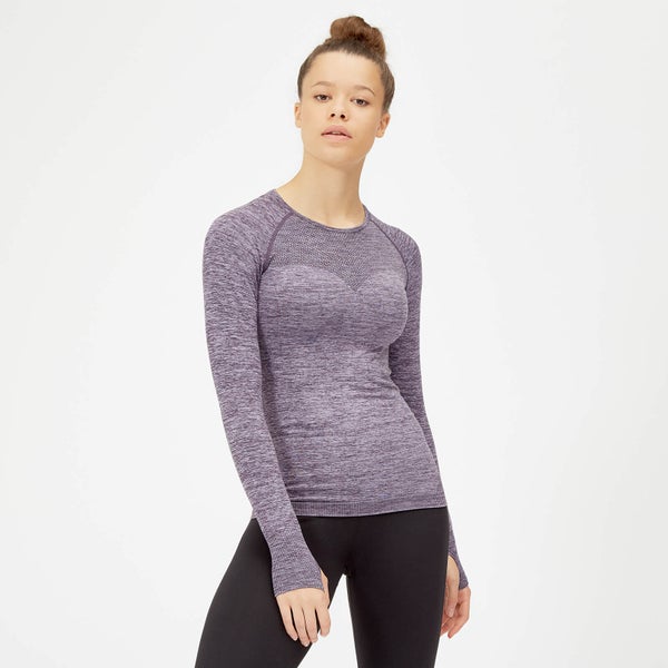 Inspire Seamless Long Sleeve Top - Purple - XS