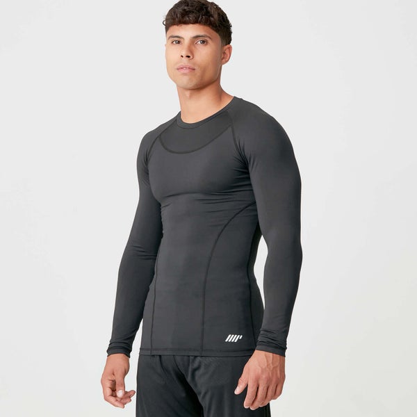 MP Men's Charge Compression Long Sleeve Top - Black - XS