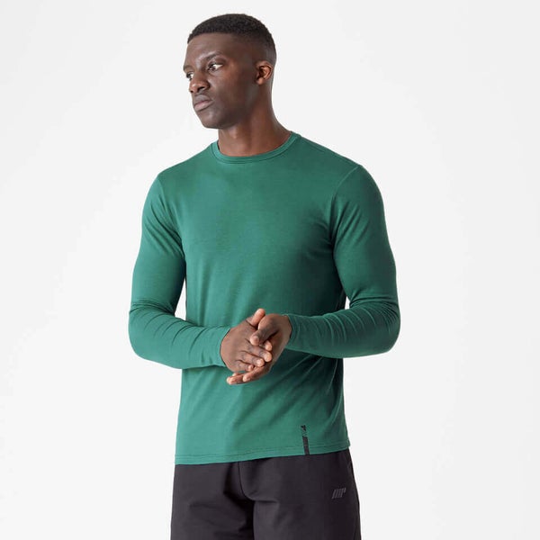 Luxe Classic marškinėliai ilgomis rankovėmis - Tamsiai žalia