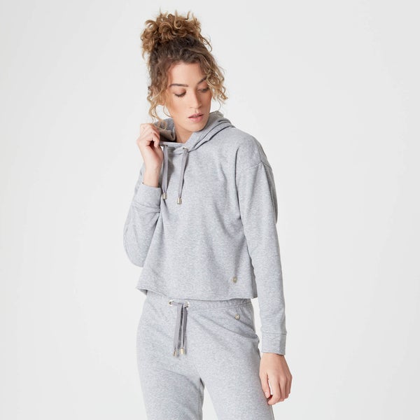 Bluza Lounge z Kapturem z Kolekcji Luxe - Grey Marl