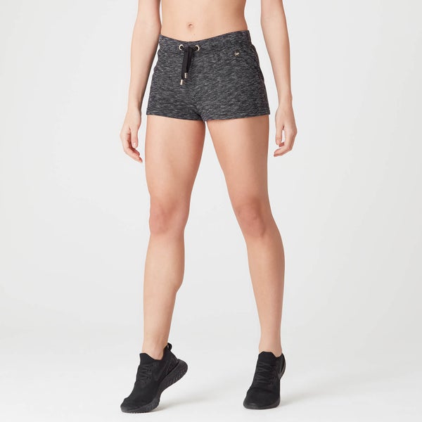 Luxe Lounge Shorts - Black Heather - XS