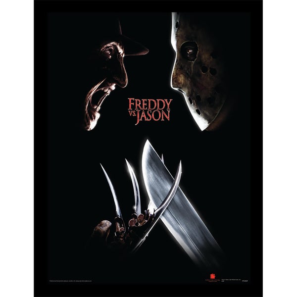 Freddy Vs Jason (Face Off) Framed 30 x 40cm Print