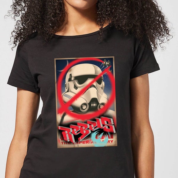 T-Shirt Femme Poster Star Wars Rebels - Noir