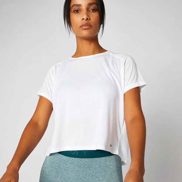 Myprotein Fly Cropped T-Shirt - White - L