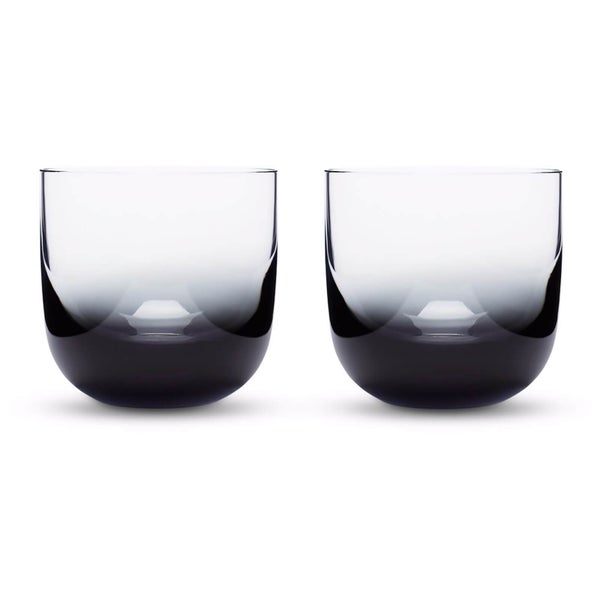 Tom Dixon Tank Whiskey Glass x2 - Black