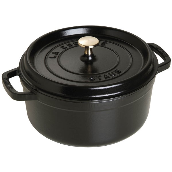 Staub Round Cocotte - Black - 24cm