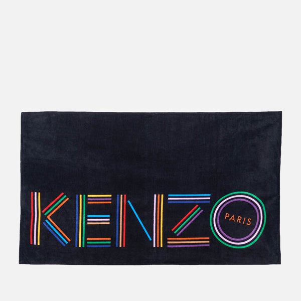 KENZO Men's Logo Beach Towel - Black