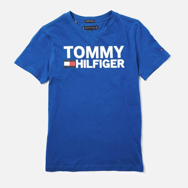 Tommy Hilfiger Boys' Essential Graphic Logo T-Shirt - Olympian Blue