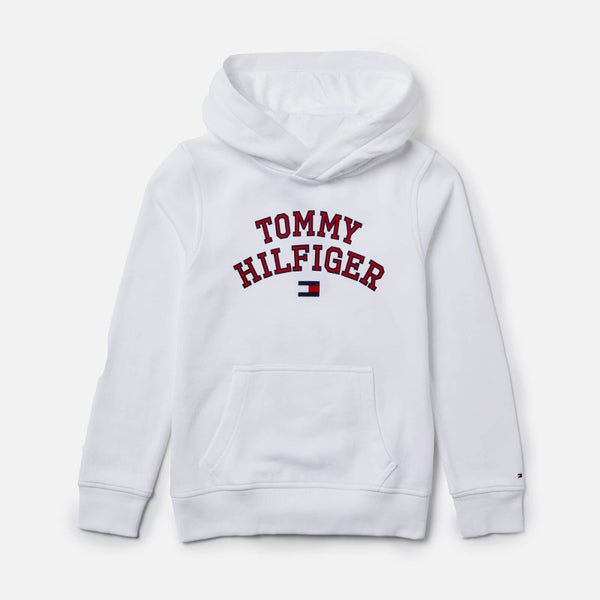 Tommy Hilfiger Boys' Essential Hilfiger Logo Hoody - Bright White