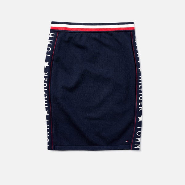 Tommy Hilfiger Girls' Iconic Logo Skirt - Black Iris
