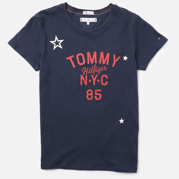 Tommy Hilfiger Girls' Essential Tommy Logo T-Shirt - Black Iris