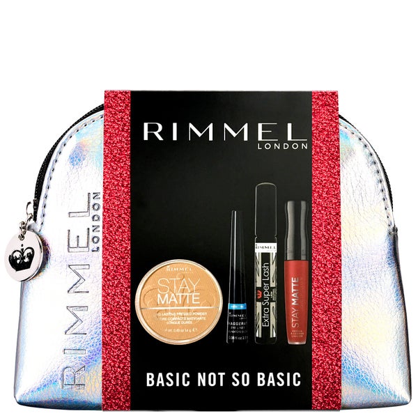 Rimmel Basic Not So Basic - Stay Matte Powder, Stay Matte LL, Mascara, Eyeliner (Worth £20)