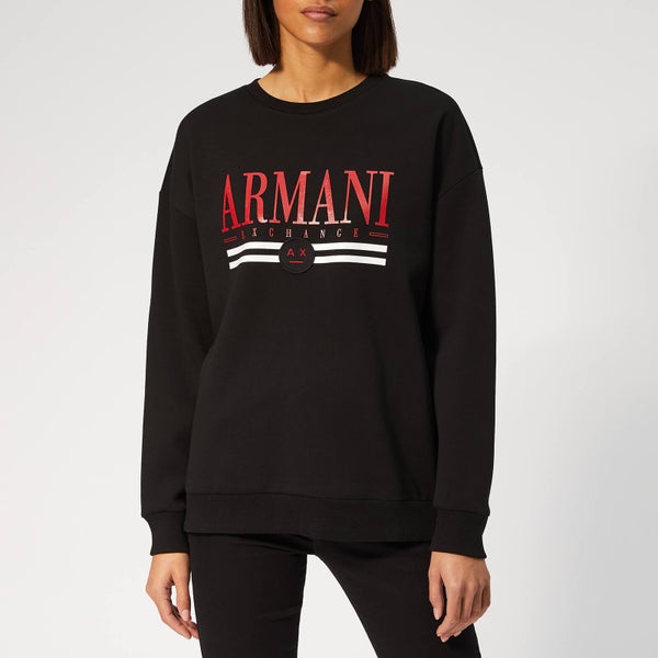 Armani Exchange Women's Logo Sweatshirt - Black