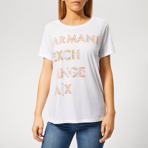 Armani Exchange Women's Crew Logo T-Shirt - White