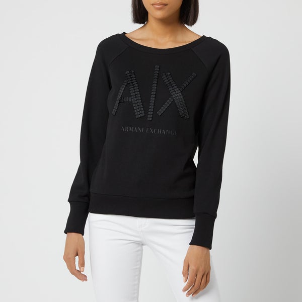 Armani Exchange Women's Logo Sweatshirt - Black