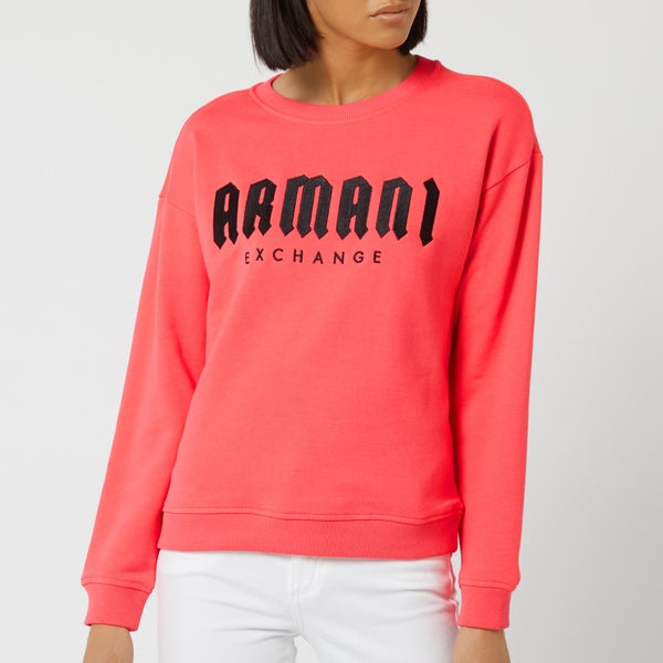 Armani Exchange Women's Logo Sweatshirt - Pink