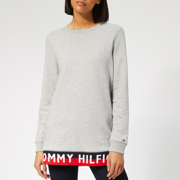 Tommy Hilfiger Women's Khloe Crew Neck Sweatshirt Dress - Grey