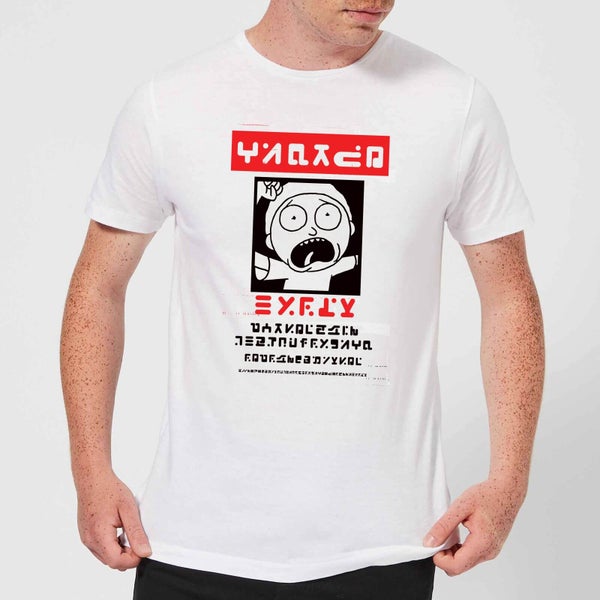 Rick and Morty Wanted Morty T-shirt - Wit