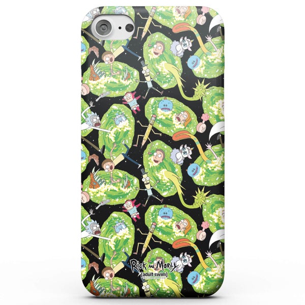 Coque Smartphone Portail Galactique et Personnages - Rick et Morty pour iPhone et Android