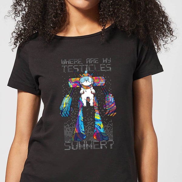 T-Shirt Femme I, Croquette Rick et Morty - Noir
